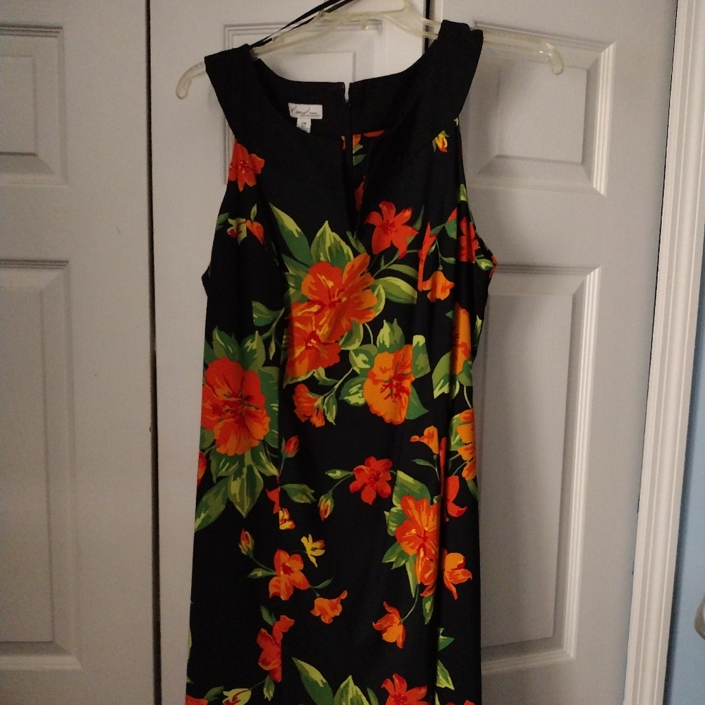 Floral Black Dress
